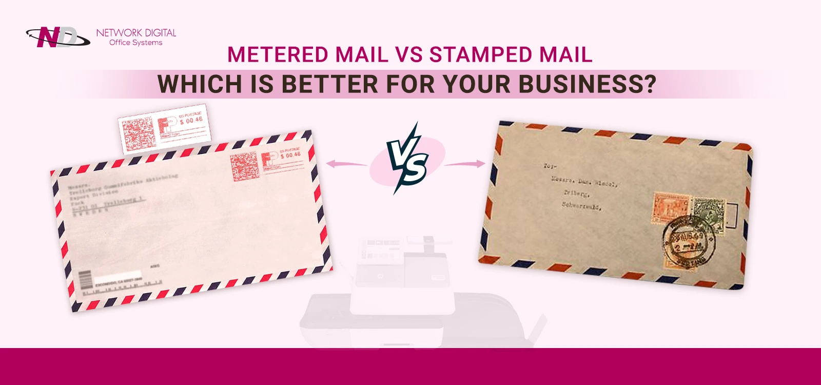 metered mail vs stamped mail